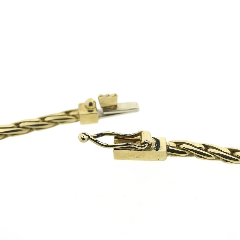 Image 5 of Two-tone gold necklace with 0.26 ct diamond pendant.