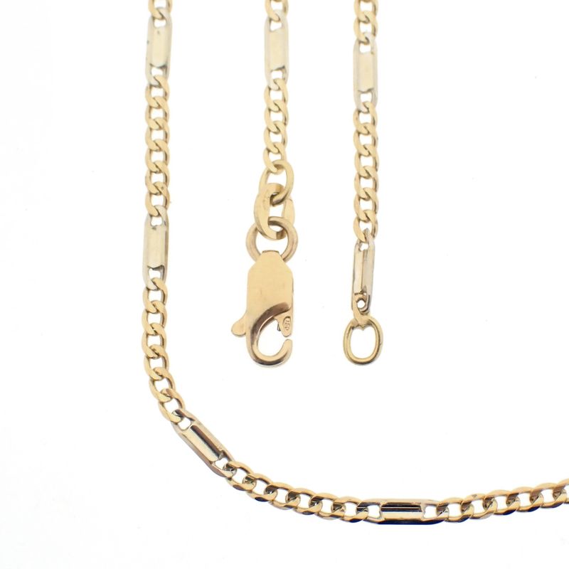 Image 5 of Two-tone gold Figaro link chain