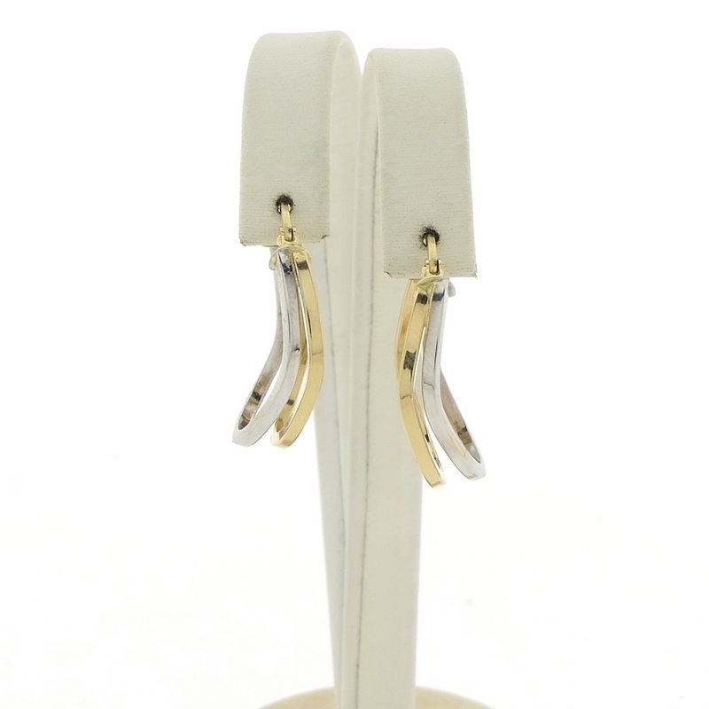 Image 1 of Two-tone gold hoop earrings | Ø 20 mm