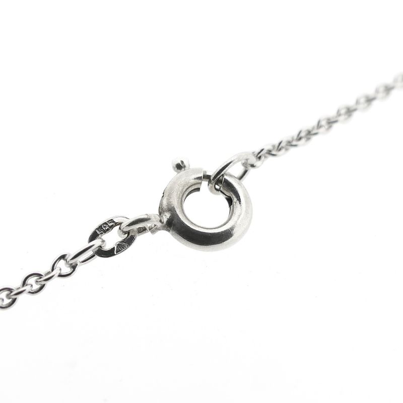 Image 5 of White gold necklace with fixed pendant and diamond; 0.70 ct.