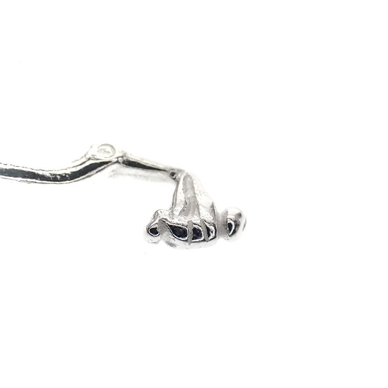 Image 3 of Silver charm; Stork with baby