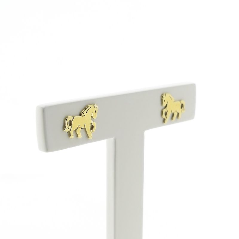 Image 3 of Golden horse stud earrings