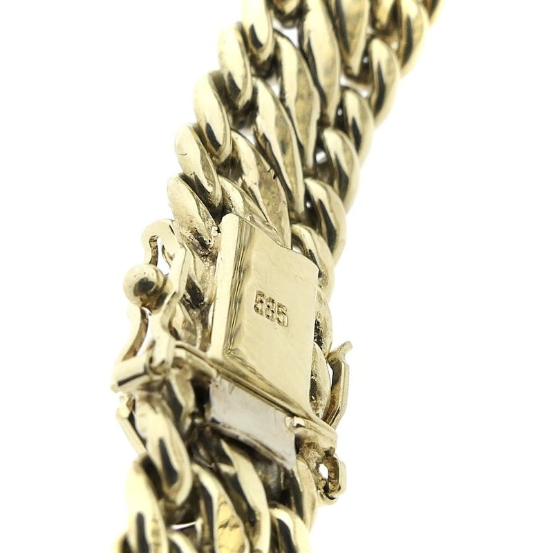 Image 8 of Gold French gourmet link bracelet | 20 cm