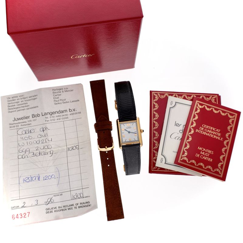 Image 2 of Cartier Tank Vermeil 'Large' 590005; Vintage Watch