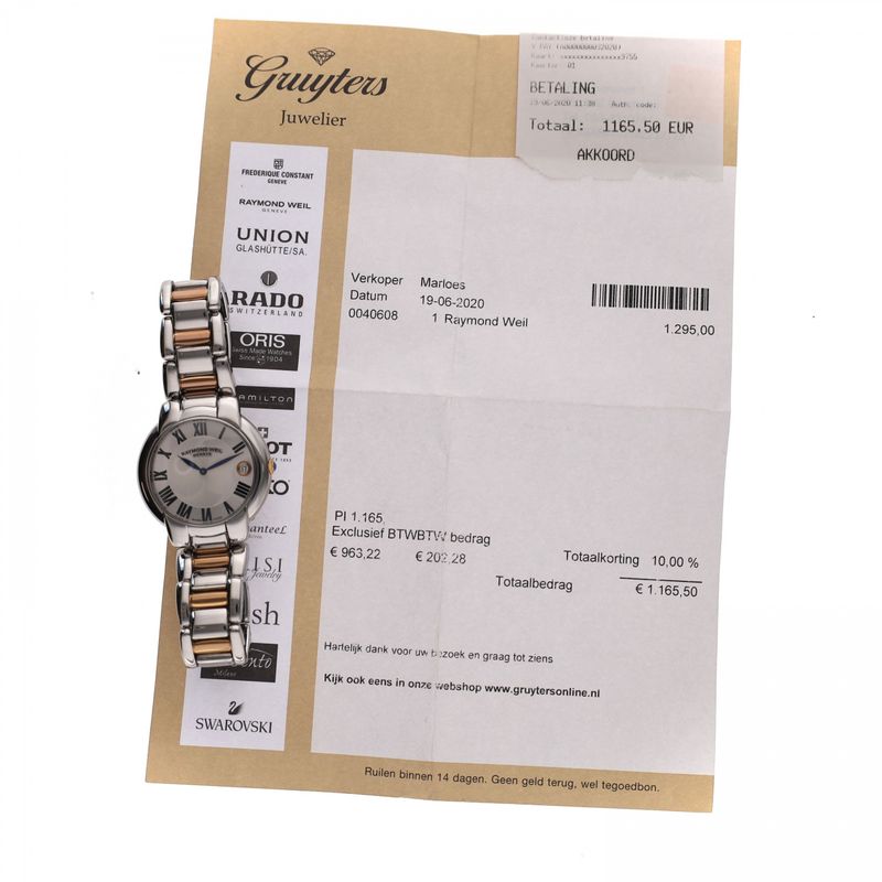 Image 14 of Raymond Weil Jasmine 5235-S5-01659; Bicolor Ladies Watch