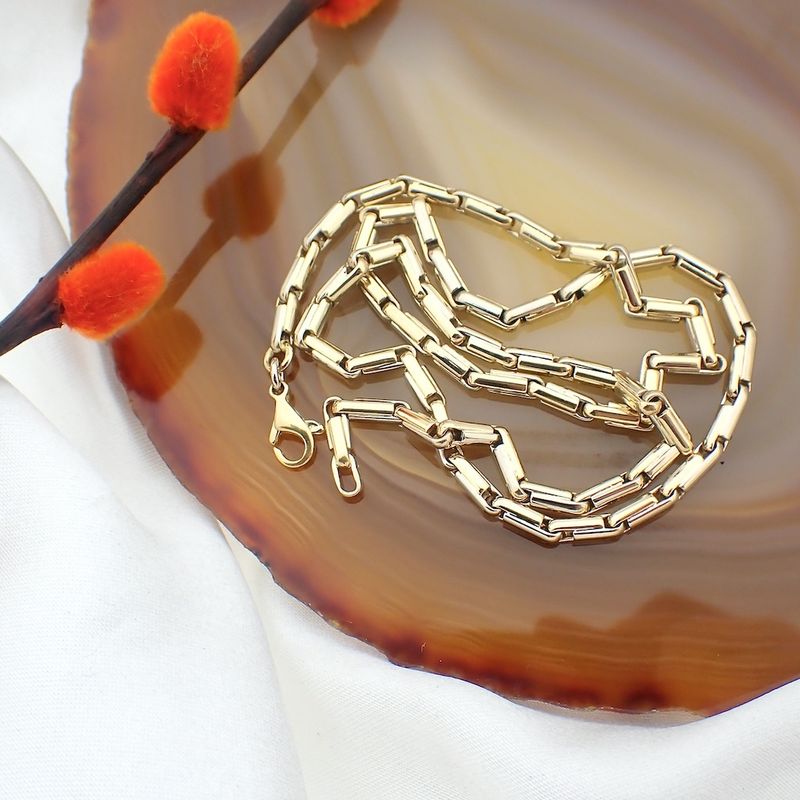 Image 2 of Golden fantasy link chain | 46.5 cm