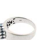 Image 6 of White gold ring with aquamarine and diamond; 0.04 ct.; 14 karat; size 17.5