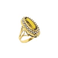 Gold ring with yellow sapphire