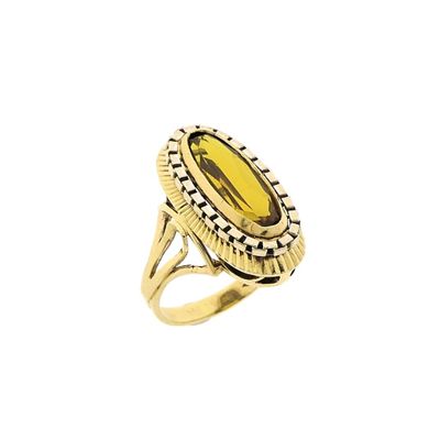 Image 1 of Gold ring with yellow sapphire
