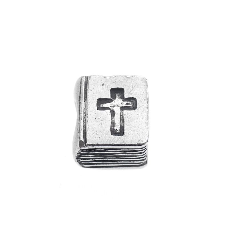 Image 3 of Pandora charm; Silver; Bible