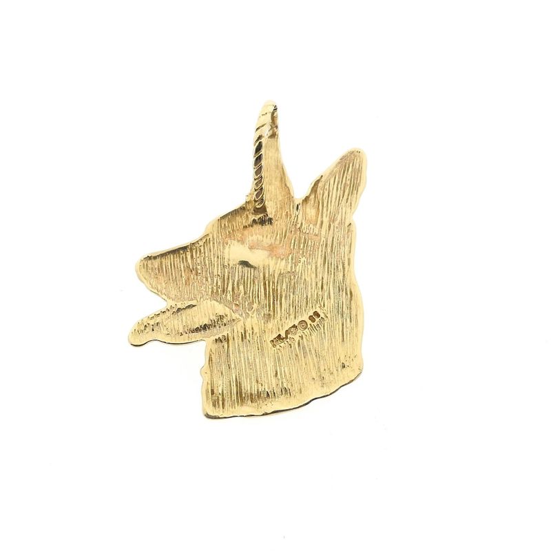 Image 5 of Gold pendant of a German Shepherd's head