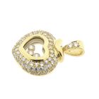 Image 7 of Gold heart pendant with zirconia