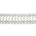 Image 5 of Silver wide braided link bracelet | 20 cm