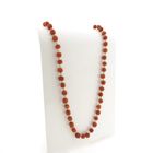 Image 4 of Red coral bead necklace with gold clasp