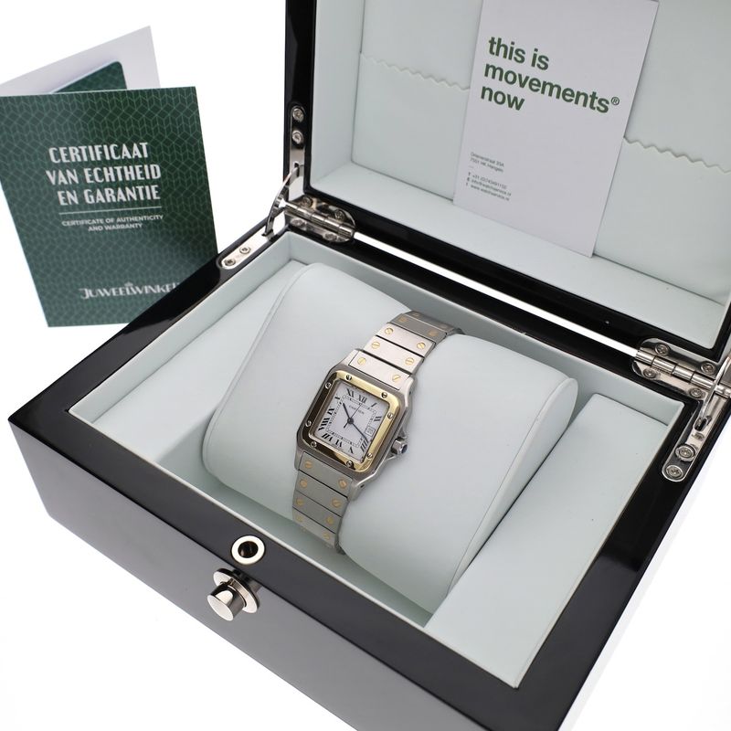 Image 4 of Cartier Santos Carree Automatic 2961; 18k. Gold/steel watch