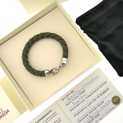 Image 2 of Omega Accessories; Sailing Bracelet; Khaki; Nylon; (M) 19cm