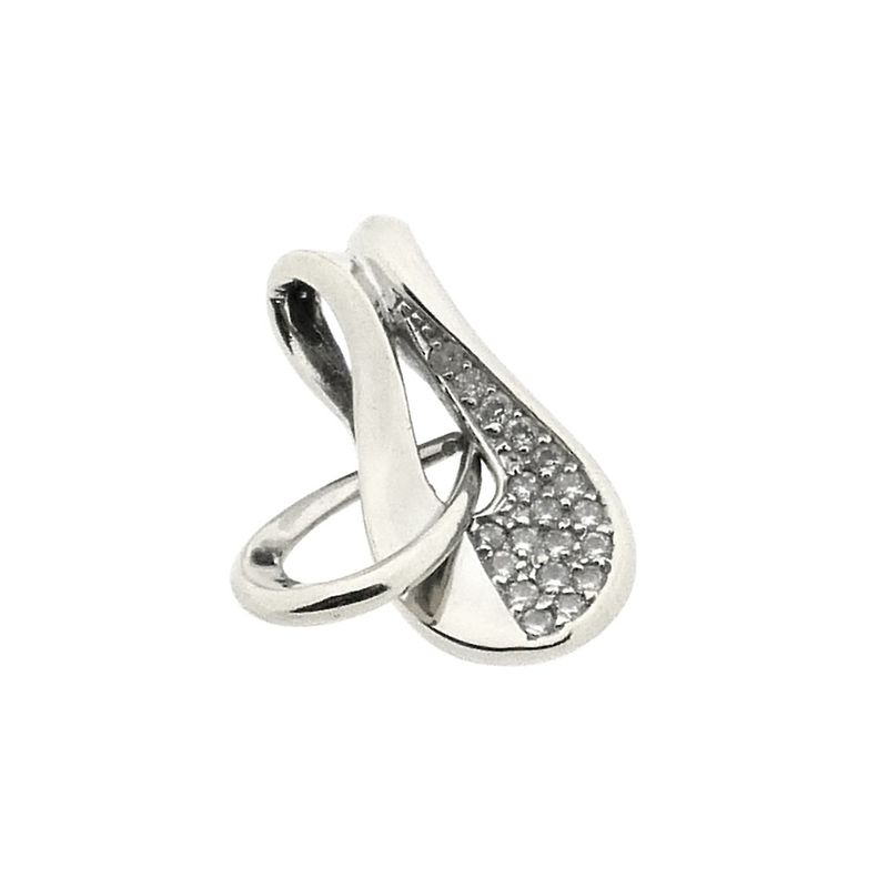 Image 6 of White gold pendant with zirconia