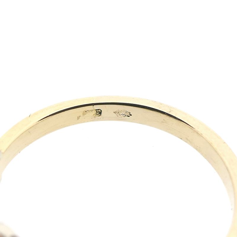 Image 8 of Bicolor gold ring with diamond; 0.05 ct.