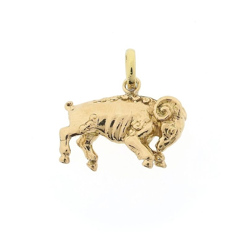 Image 3 of Rose gold zodiac sign pendant Aries