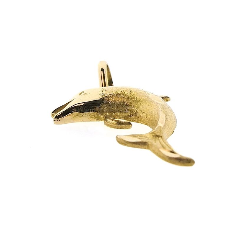 Image 7 of 18 carat gold dolphin pendant