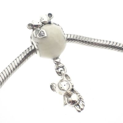 Image 2 of Pandora charm; Silver; Mouse and Balloon