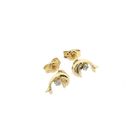 Image 11 of Gold Dolphin Earrings with Zirconia