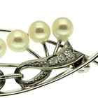 Image 5 of White gold brooch with diamond and pearl