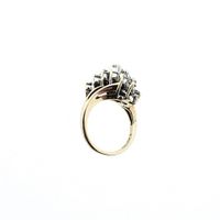 10 carat exclusive cocktail ring with diamonds approx. 0.76 ct.