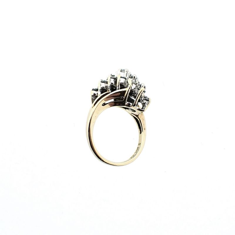 Image 1 of 10 carat exclusive cocktail ring with diamonds approx. 0.76 ct.