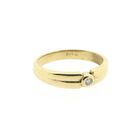 Image 8 of Gold solitaire ring with diamond; 0.04 ct.