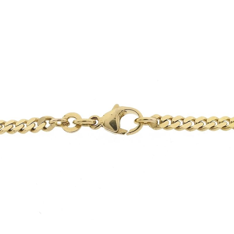 Image 4 of 8-karat flat gourmet link chain | 50 cm