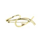 Image 5 of Vintage gold brooch with pearl