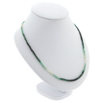 Image 2 of 9 carat emerald bead necklace