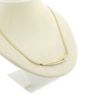 Image 3 of Two-tone gold necklace with a fixed pendant and diamond; 0.17 ct. | 45.5 cm | Le Chic