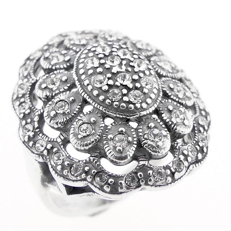 Image 5 of Silver ring with zirconia