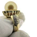 Image 4 of 18-karat gold cocktail ring with sea pearl and 1.10 ct diamond.