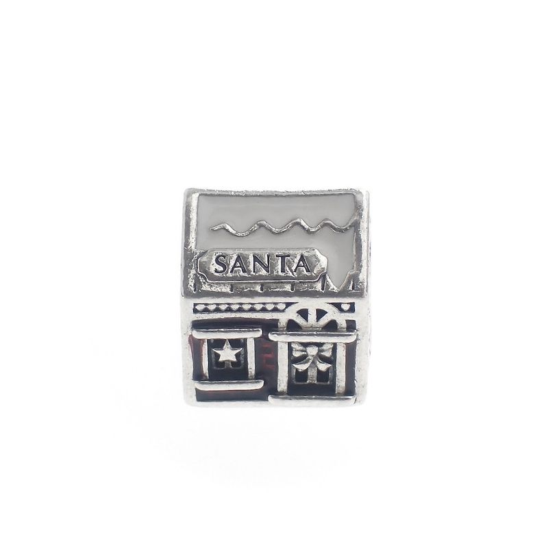 Image 1 of Pandora charm; Silver; Santa's Home