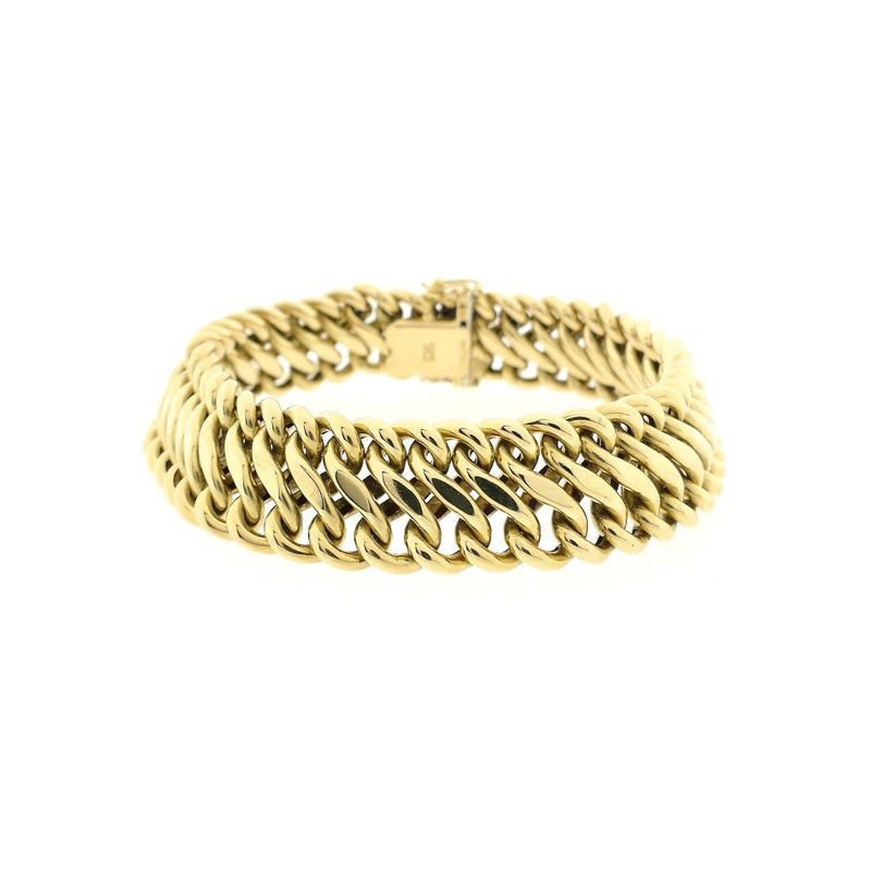 Afbeelding 5 van Gouden Franse gourmetschakel armband