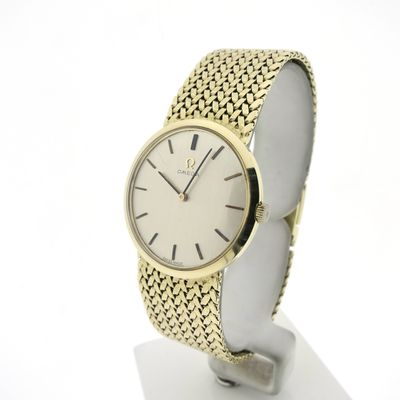Image 2 of Omega Geneva Ref. 7166; Vintage 14k Gold Men's Watch