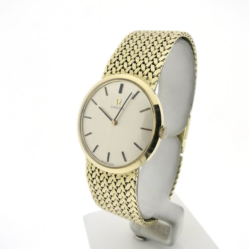 Image 2 of Omega Geneva Ref. 7166; Vintage 14k Gold Men's Watch