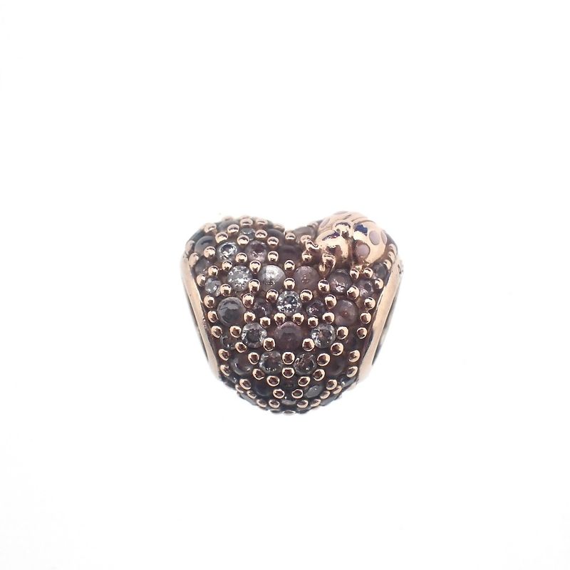 Image 1 of Pandora Moments charm; Rose gold plated; Pavé Heart