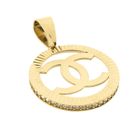 Image 2 of Gold Chanel pendant with zirconia