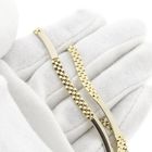 Image 2 of Two-tone gold panther link necklace