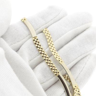 Image 2 of Two-tone gold panther link necklace