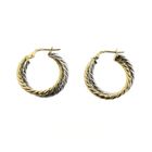 Image 9 of 18K Two-tone gold earrings | Ø 21 mm