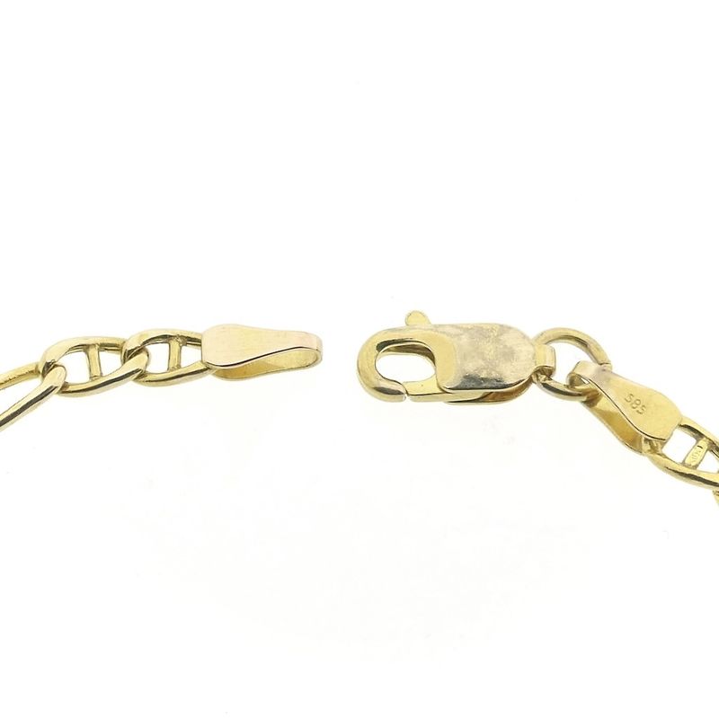 Image 5 of Gold Figaro link bracelet | 18.5 cm