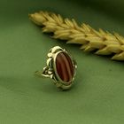 Image 2 of Vintage gold ring with carnelian bandagate