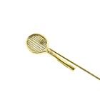 Image 4 of Gold lapel pin, tie pin | Tennis racket