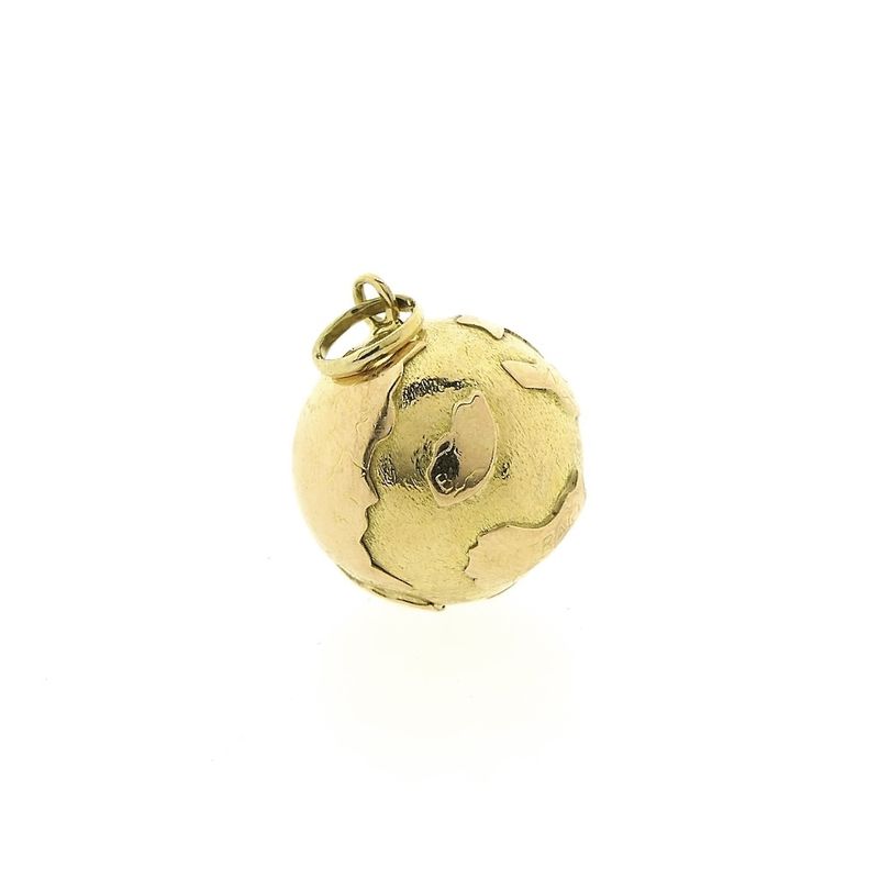 Image 5 of Two-tone gold globe pendant