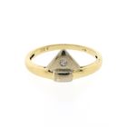 Image 7 of Two-tone gold solitaire ring with 0.015 ct diamond.